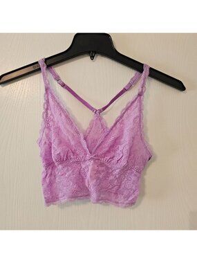 NWOT Victorias Secret Womens Lilac Lace Bralette M Babydoll Coquette Fairy Whims